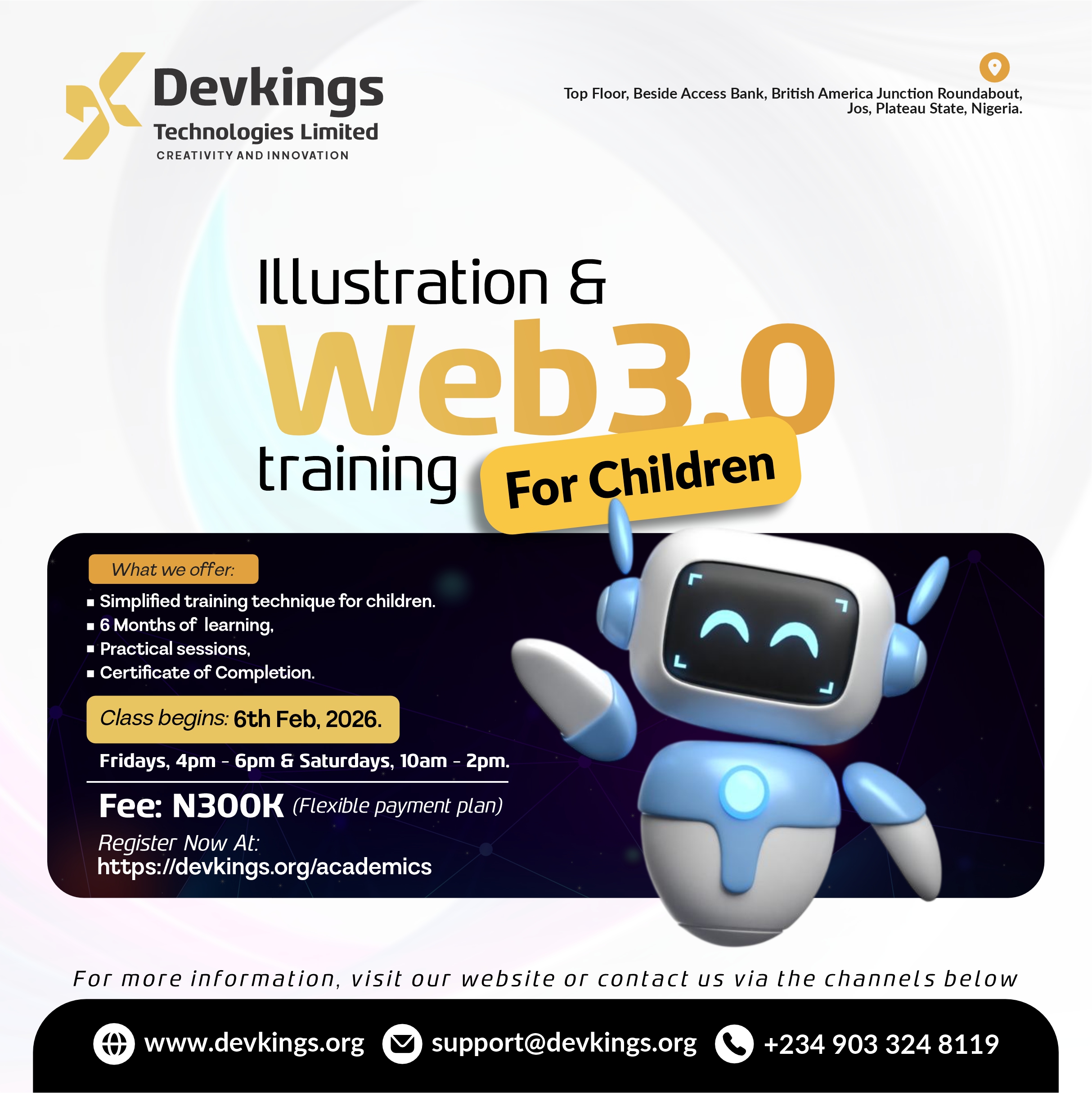 Illustration & web 3 training for children